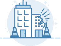 Commercial demolition icon