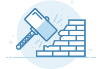 Residential demolition service icon